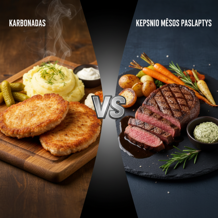 Kuo skiriasi Karbonadas nuo Kepsnio? Mėsos Paslaptys