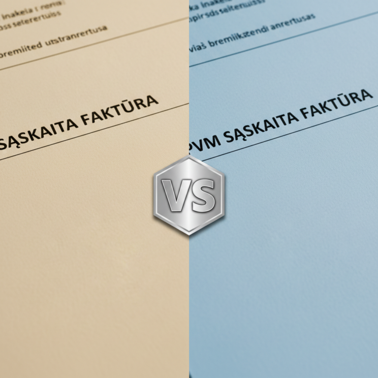 Kuo skiriasi Sąskaita Faktūra nuo PVM Sąskaitos Faktūros?