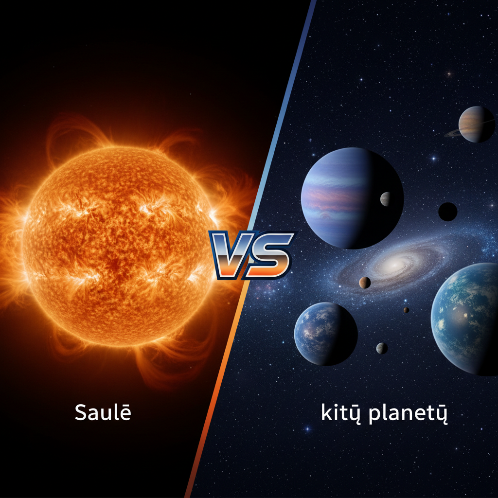 Kuo skiriasi Saulė nuo kitų planetų?