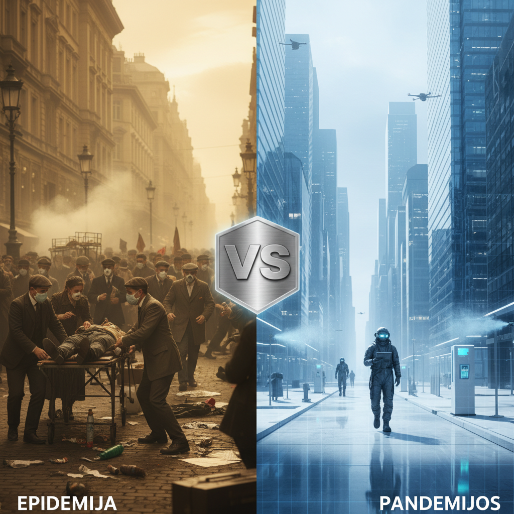 Kuo skiriasi Epidemija nuo Pandemijos?