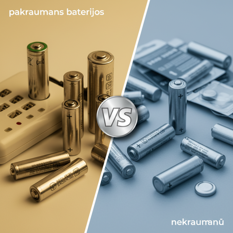 Kuo skiriasi pakraunamos baterijos nuo nekraunamų?