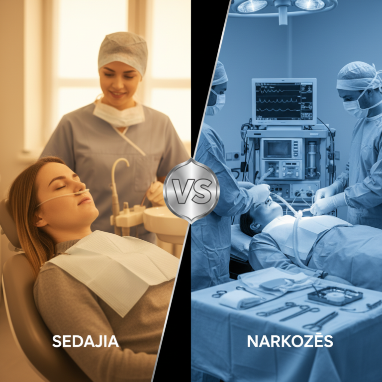 Kuo skiriasi sedacija nuo narkozės?